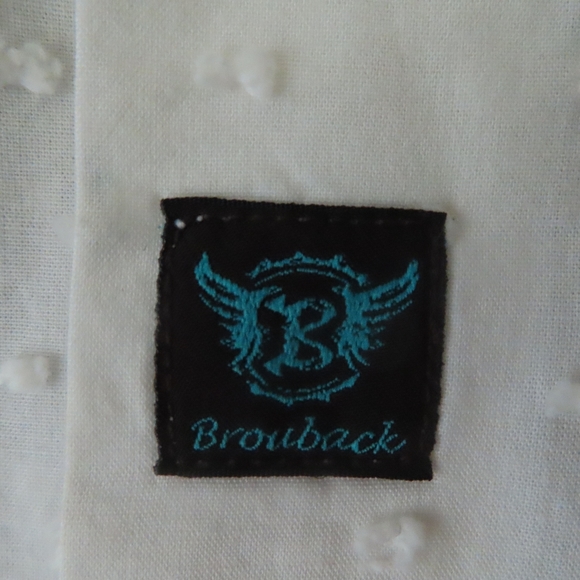 rare brouback button up dress shirt white 15.5/39 - Picture 2 of 7